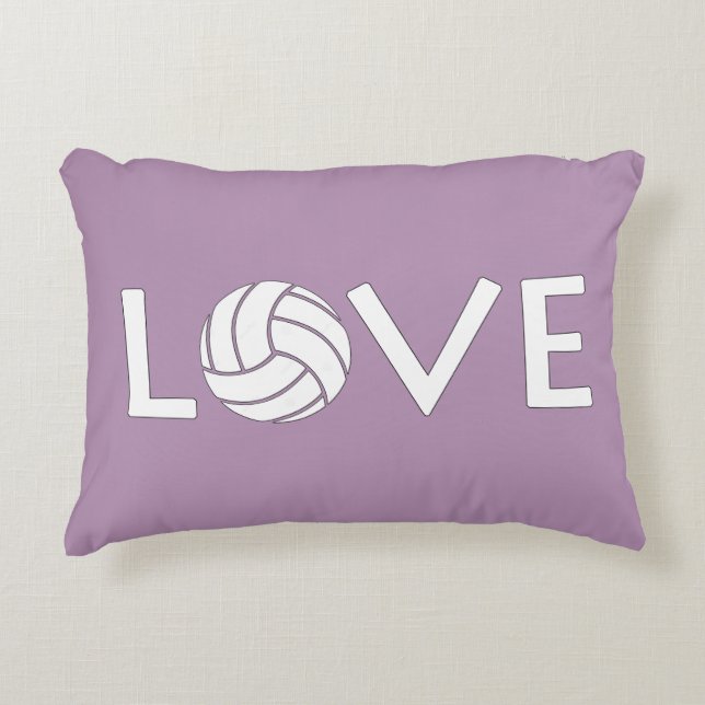 Volleyball Love Decorative Pillow (Front)