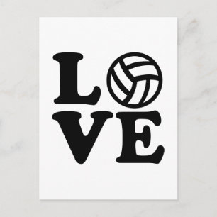 Volleyball love postcard
