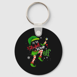 Volleyball Lover Elf Matching Family Group Xmas Pa Keychain