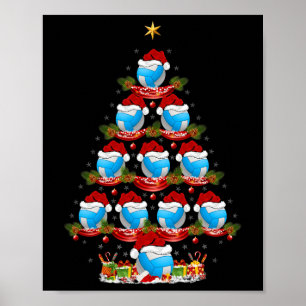 Volleyball Lover Xmas Holiday Volleyball Christmas Poster