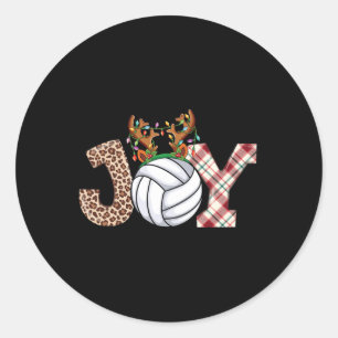 Volleyball Lovers Boys Girls Kids Xmas Christmas V Classic Round Sticker