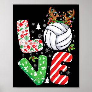 Volleyball Lovers Boys Girls Kids Xmas Christmas V Poster