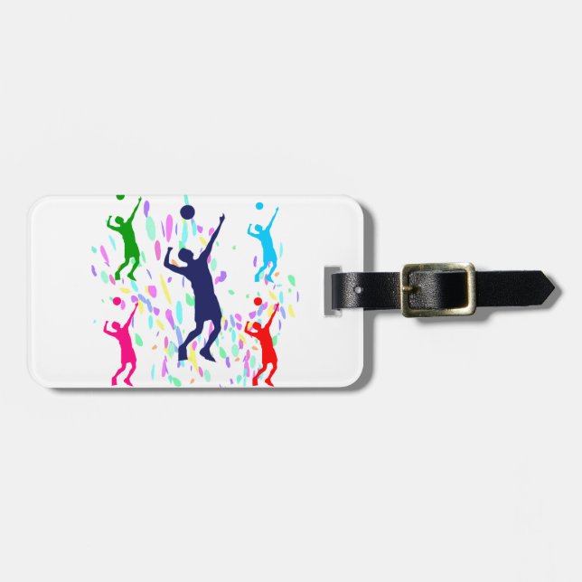 VOLLEYBALL LUGGAGE TAG (Front Horizontal)