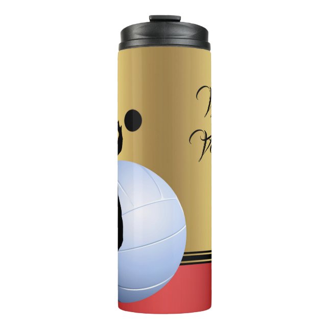 Volleyball Male Player Ball elegant Personalize Thermal Tumbler (Front)
