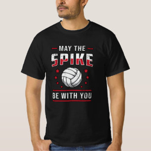 Volleyball May The Spike Be With You Retro Player T-Shirt