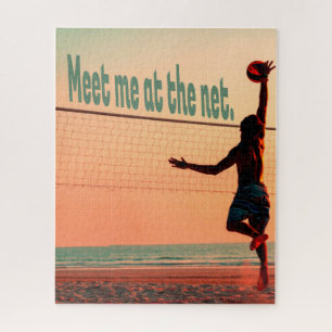Volleyball Meet me At The Net Jigsaw Puzzle