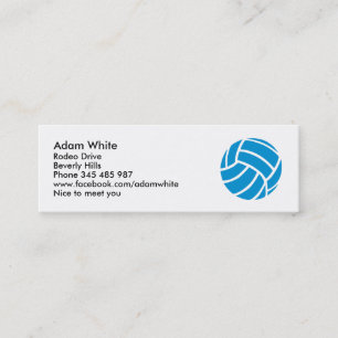 Volleyball Mini Business Card