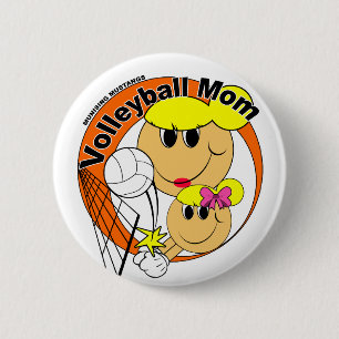 Volleyball Mom 2 Inch Round Button