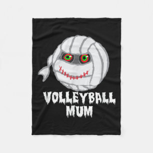 Volleyball Mom Funny Mummy Halloween Fleece Blanket