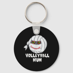 Volleyball Mom Funny Mummy Halloween Keychain