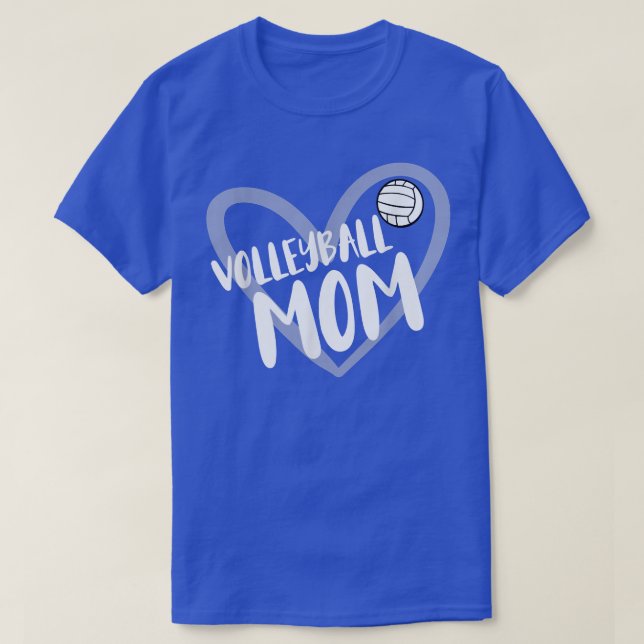 Volleyball Mom Heart  T-Shirt (Design Front)