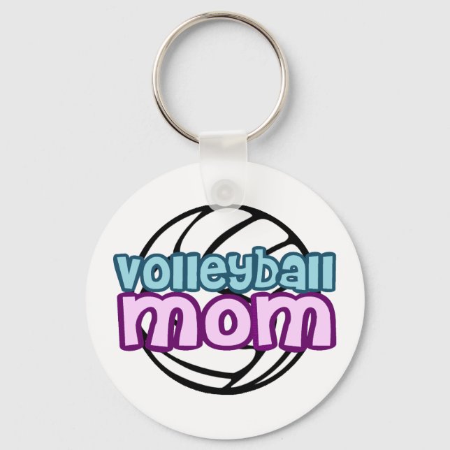 Volleyball Mom Keychain (Front)