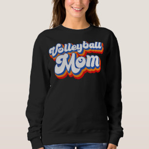 Volleyball Mom Leopard  Ball Mom Mother's Day Gift Sweatshirt