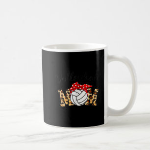 Volleyball Mom Leopard Bleached Fun Mother's Day Coffee Mug