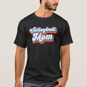 Volleyball Mom Leopard Funny Ball Mom Mother's Day T-Shirt