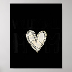 Volleyball Mom Life Game Day Vibes Volleyball Moth Poster