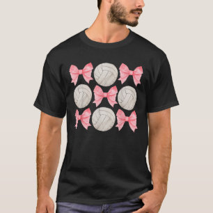 Volleyball Mom Sister Tween Teen Girl Girly Pink B T-Shirt