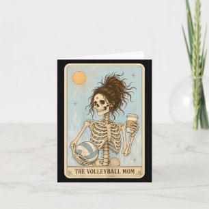 Volleyball Mom Skeleton Funny Halloween Volleyball Card