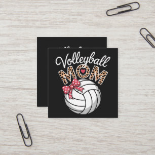 Volleyball Mom Square Business Card
