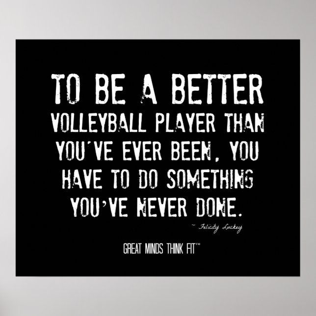 Volleyball Motivational Poster 007 - Grunge (Front)