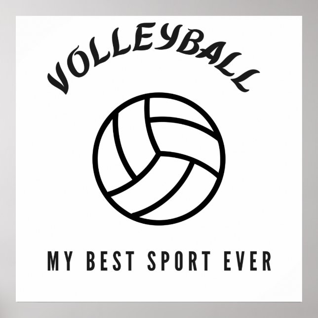 Volleyball my best sport ever poster (Front)
