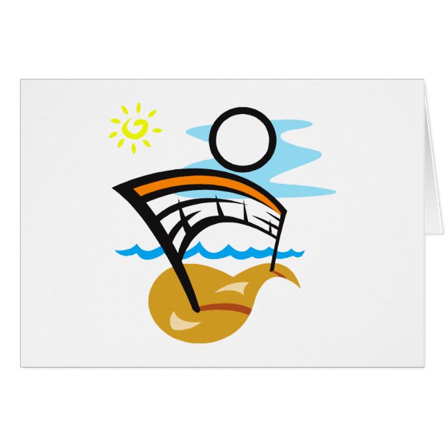 Volleyball Net & Ball (Front Horizontal)