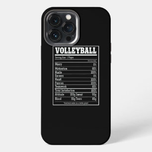 Volleyball Nutrition Facts Women Men Player  iPhone 13 Pro Max Case