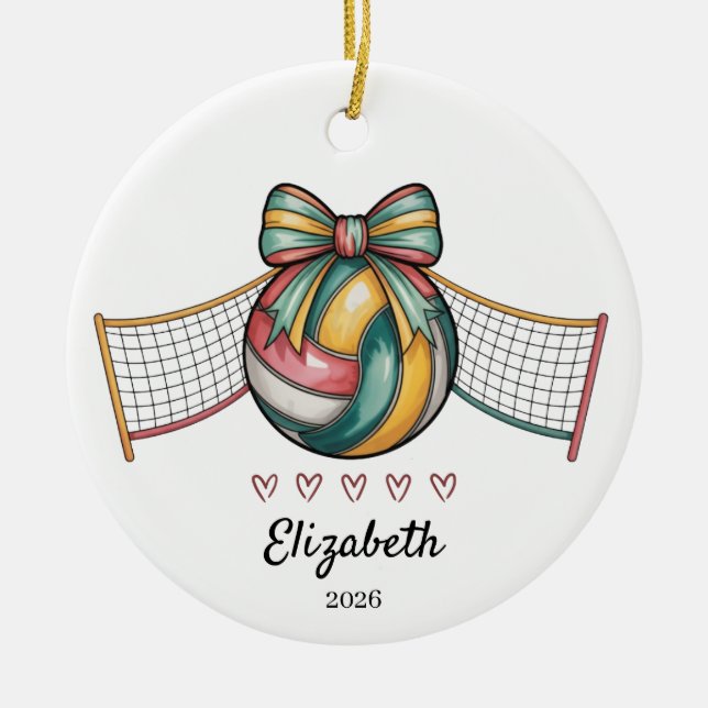 Volleyball Ornament Youth Volleyball Gifts  (Front)