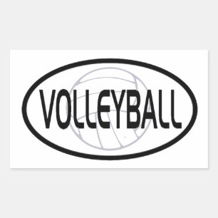 Volleyball Oval Design Sticker