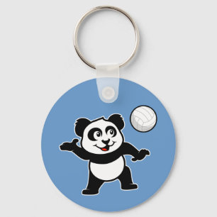 Volleyball Panda Keychain