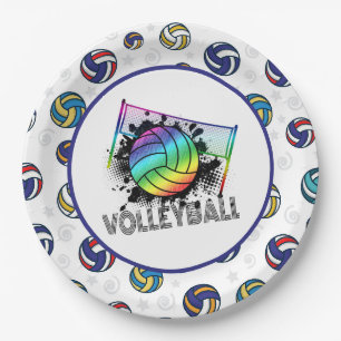 Volleyball  paper plate