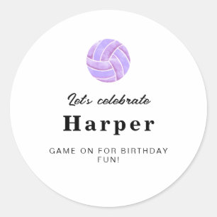 Volleyball Party Stickers