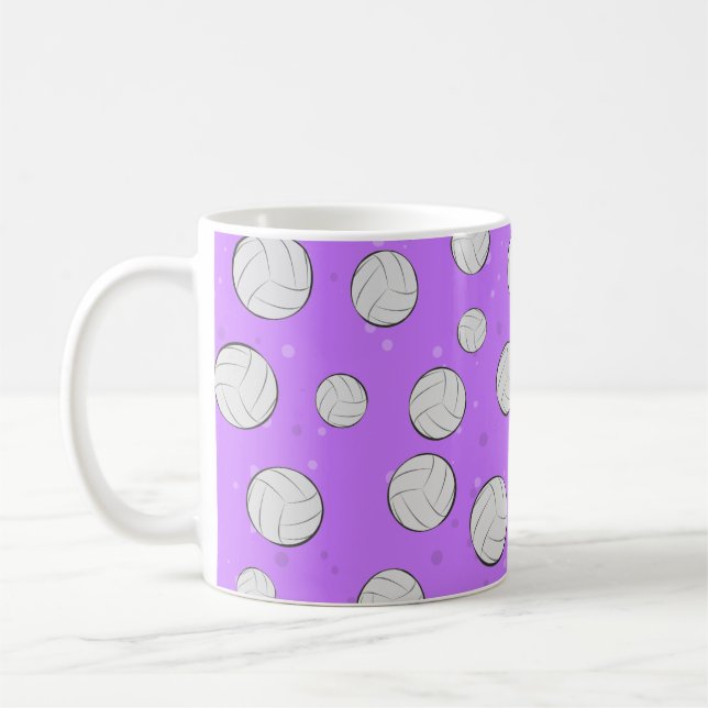 Volleyball Pattern Design Coffee Mug (Left)