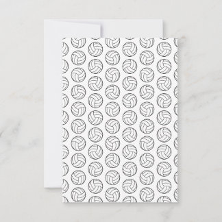 Volleyball Pattern Print CUSTOM BACKGROUND COLOR Thank You Card