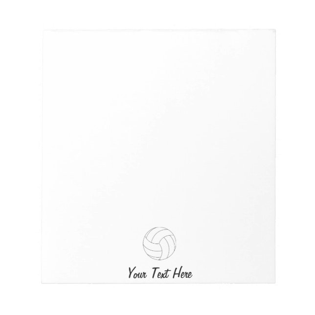 Volleyball Personalized  Notepad (Front)