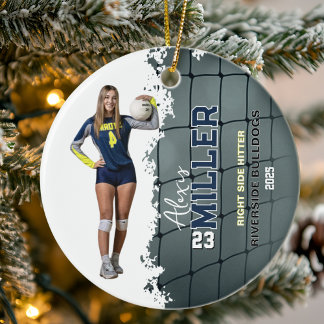 Volleyball Personalized Photo  Ceramic Ornament