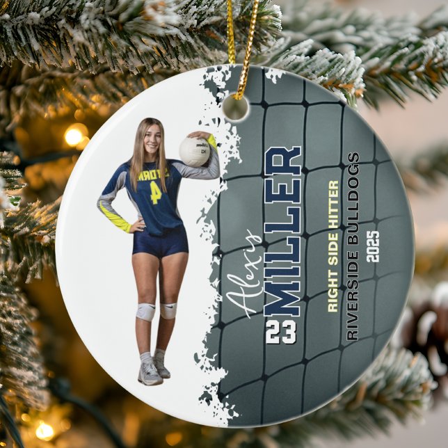 Volleyball Personalized Photo  Ceramic Ornament (Creator Uploaded)