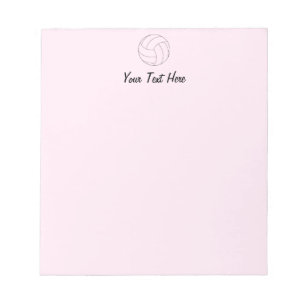 Volleyball Personalized pink Notepad
