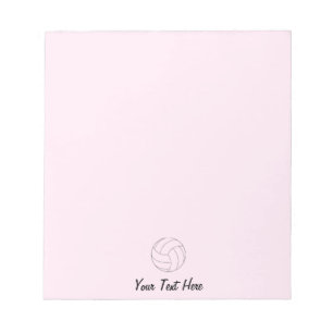 Volleyball Personalized pink Notepad