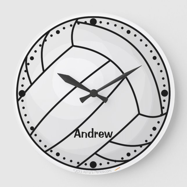 Volleyball Personalized Sports Lovers Custom Clock (Front)