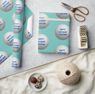 Volleyball Personalized Wrapping Paper