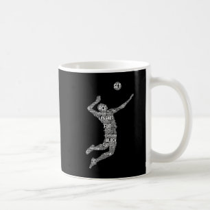 Volleyball Player Boys Youth Men Coffee Mug