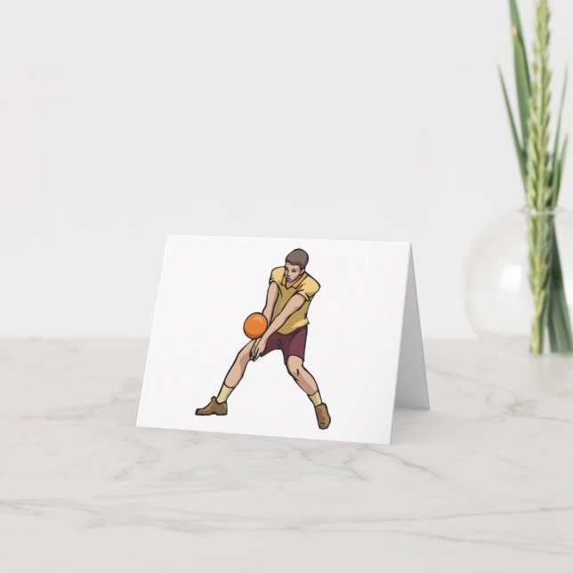 Volleyball Player Bumping Ball Thank You Card (Front)
