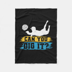 Volleyball Player   Can You Dig It Fleece Blanket