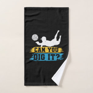 Volleyball Player Can You Dig It Hand Towel