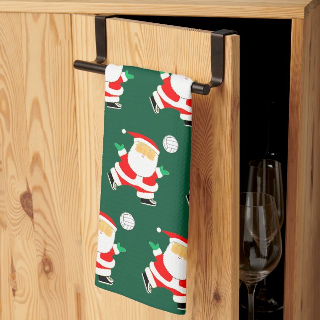 Volleyball Player Christmas Towel (Thirds Fold)