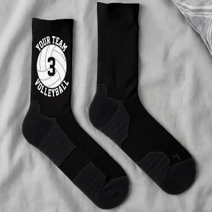 Volleyball Player Custom Team Name & Number Sports Socks