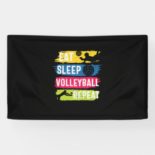 Volleyball Player Eat Sleep Volleyball Repeat Banner