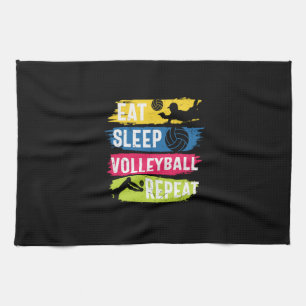 Volleyball Player   Eat Sleep Volleyball Repeat Kitchen Towel