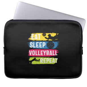 Volleyball Player Eat Sleep Volleyball Repeat Laptop Sleeve